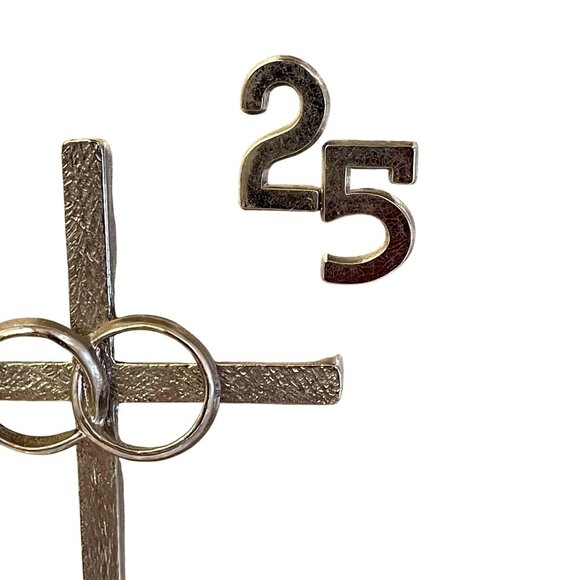 Furtado 25th Happy Silver Anniversary Musical Frame With Cross Giveaways Gray Me - Picture 10 of 16